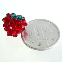 Coin(2cm in dia.) in Japan and Strawberry