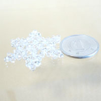 Coin(2cm in dia.) in Japan and Snow Crystal